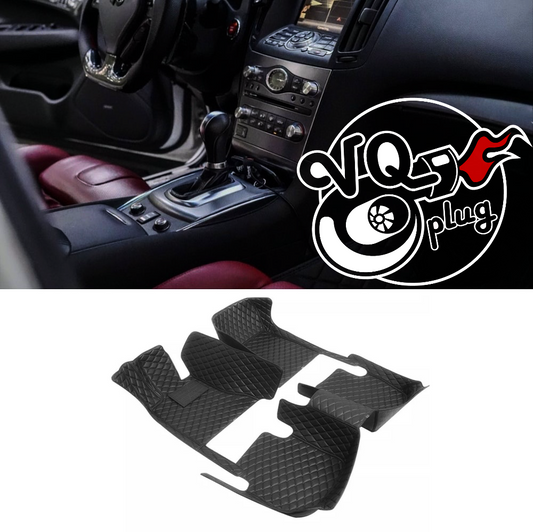G37 Sedan Diamond Stitched Customized Floor Mats | VQ37VHR - Competition Use, Cosmetic, Discount $15, Ebay, G37 black