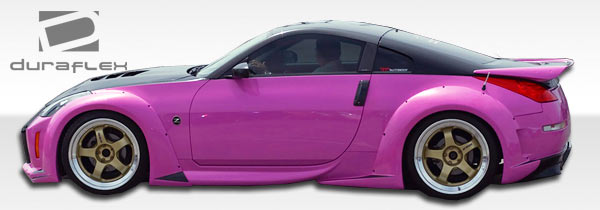2003-2008 Nissan 350Z Z33 Duraflex Vader 3 Wide Body Rear Fender Flares - 2 Piece