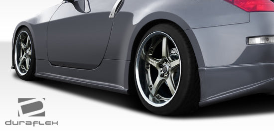 2003-2008 Nissan 350Z Z33 Duraflex J-Spec 2 Body Kit - 4 Piece - Includes J-Spec 2 Front Bumper Cover (107832) J-Spec 2 Side Skirts Rocker Panels (107833) J-Spec 2 Rear Lip Under Spoiler Air Dam (107834)