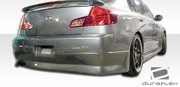 2003-2004 Infiniti G Sedan G35 4DR Duraflex GT Competition Body Kit - 4 Piece - Includes GT Competition Front Bumper Cover (100470) GT Competition Rear Lip Under Spoiler Air Dam (100471) GT Competition Side Skirts Rocker Panels (100472)