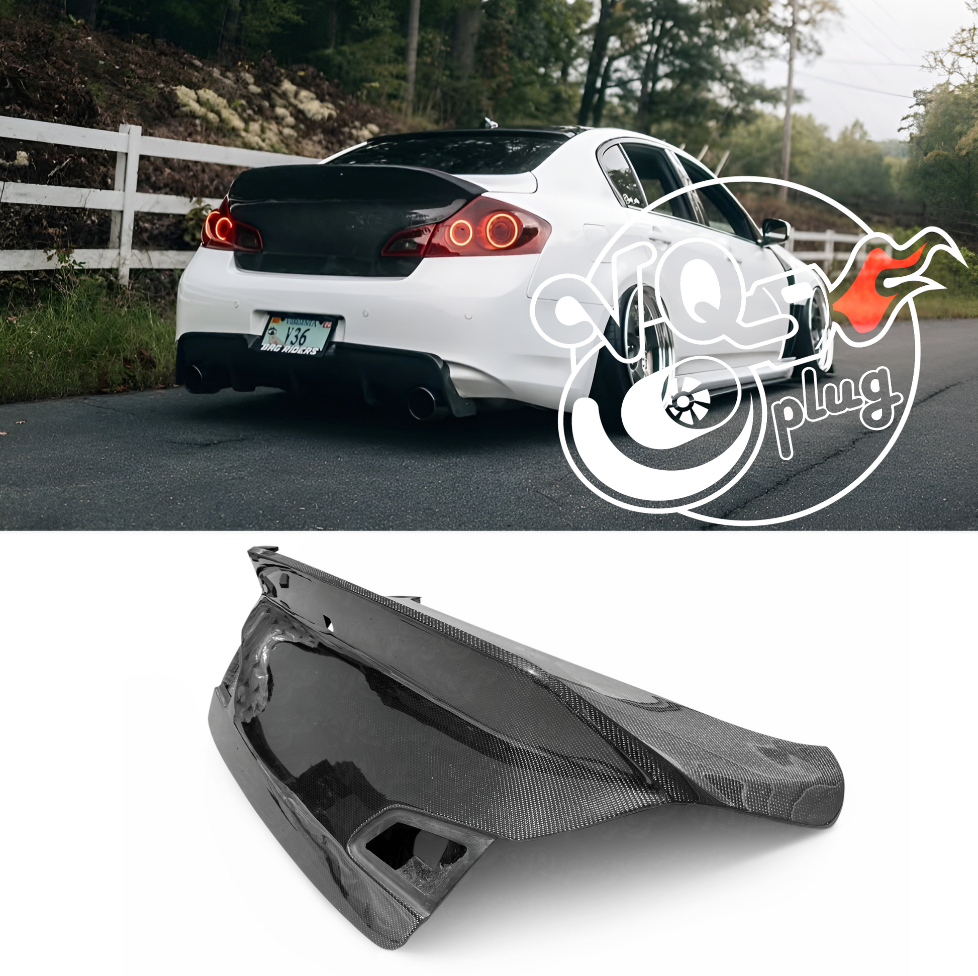 G37 Sedan Demon Style Carbon Fiber Trunk | VQ37VHR - Cosmetic, Discount $30, Ebay, Free Shipping, G37