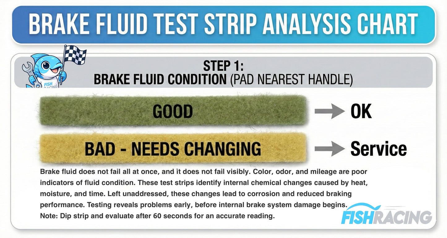 Fish Racing 2-in-1 Coolant/Brake Fluid Test Strip Combo Kit