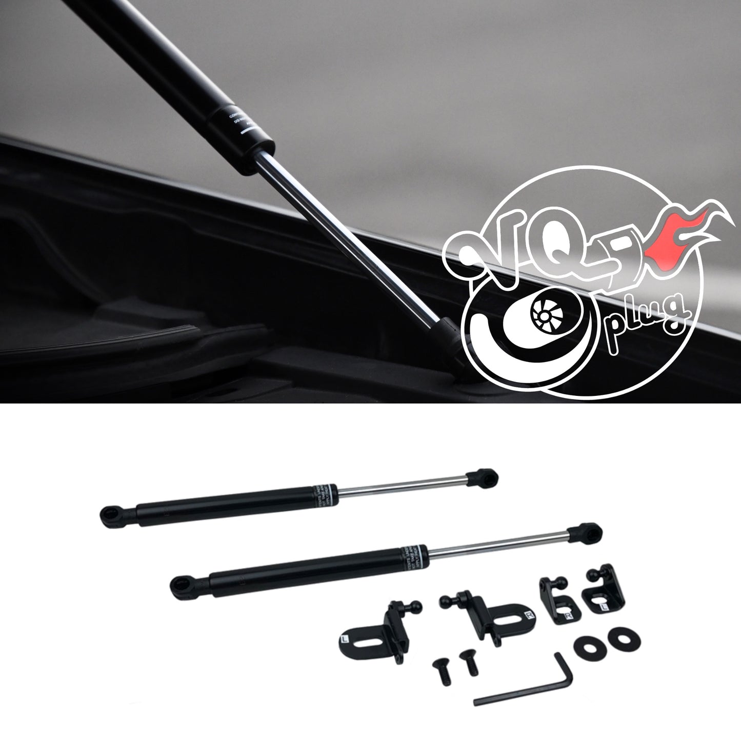 370Z Hood Strut Damper Kit | Black Edition