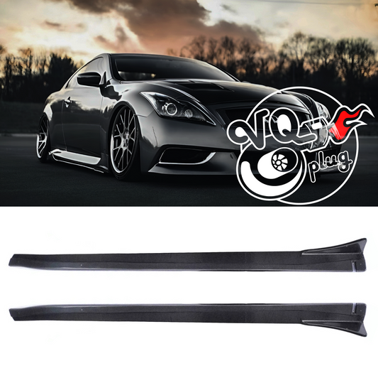 G37/Q60 Coupe G1 One Piece Real Carbon Fiber Side Splitters - Cosmetic, Coupe, Discount $30, Ebay, G37