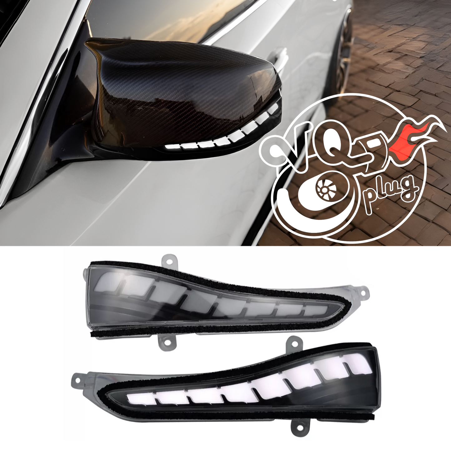 Q50 Sequential Side Mirror LED Turn Signal Lights