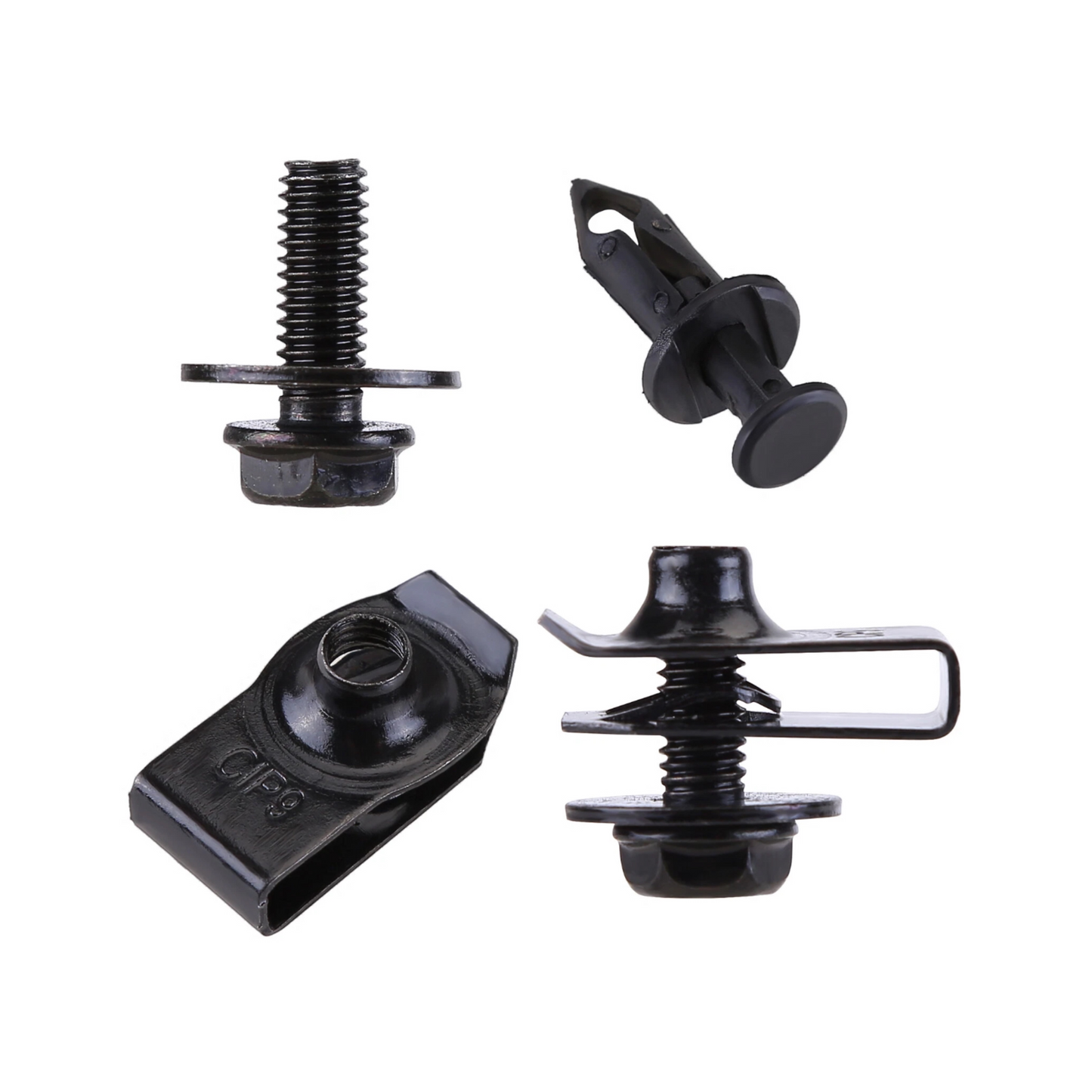 M6 License Plate U-Nut & Hardware Kit