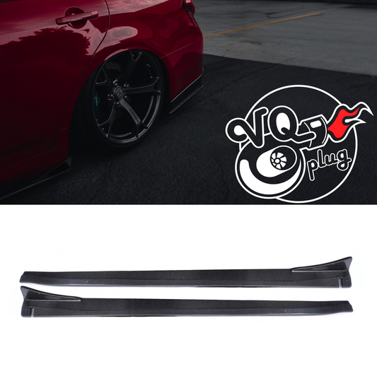 G37 Sedan G1 One Piece Real Carbon Fiber Side Splitters - Cosmetic, Discount $30, Ebay, G37, Q50 / Q60