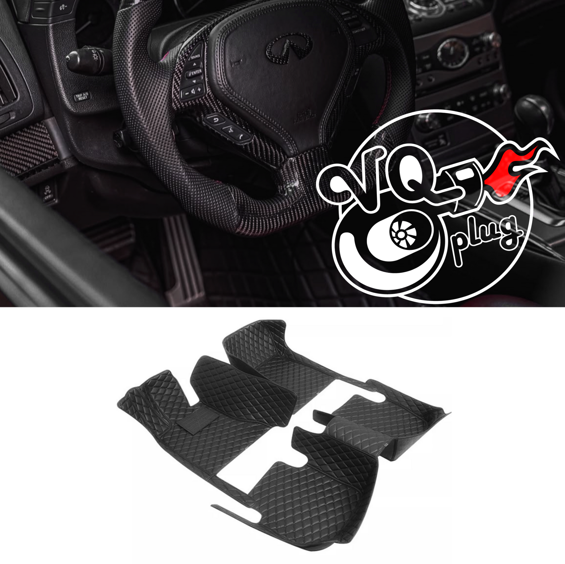 G37/Q60 Coupe Diamond Stitched Customized Floor Mats | VQ37VHR - Competition Use, Cosmetic, Coupe, Discount $15, Ebay