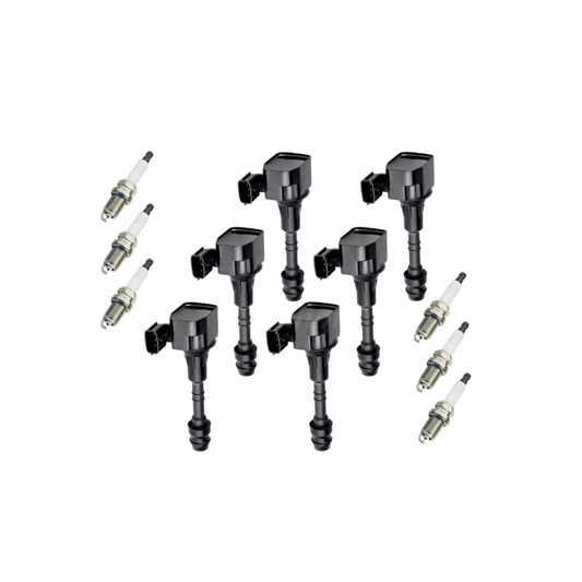 G35/350Z PowerArc Complete Ignition Coil & Spark Plug Tune-Up Kit | VQ35DE - (6) Coil Packs and (6) Spark Plugs - Motor