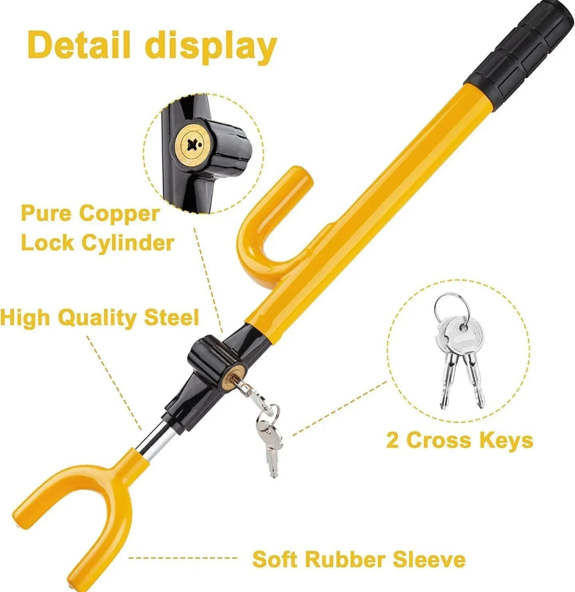 G/Z/Q Stainless Steel Steering Wheel Locking Club - 350z, 370z, Coupe, Ebay, G35