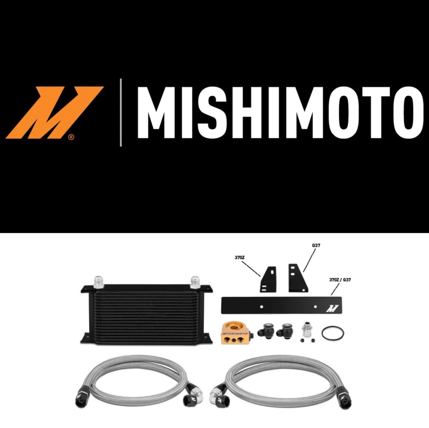 Mishimoto 09-12 Nissan 370Z / 08-12 Infiniti G37 (Coupe Only) Thermostatic Oil Cooler Kit - Black