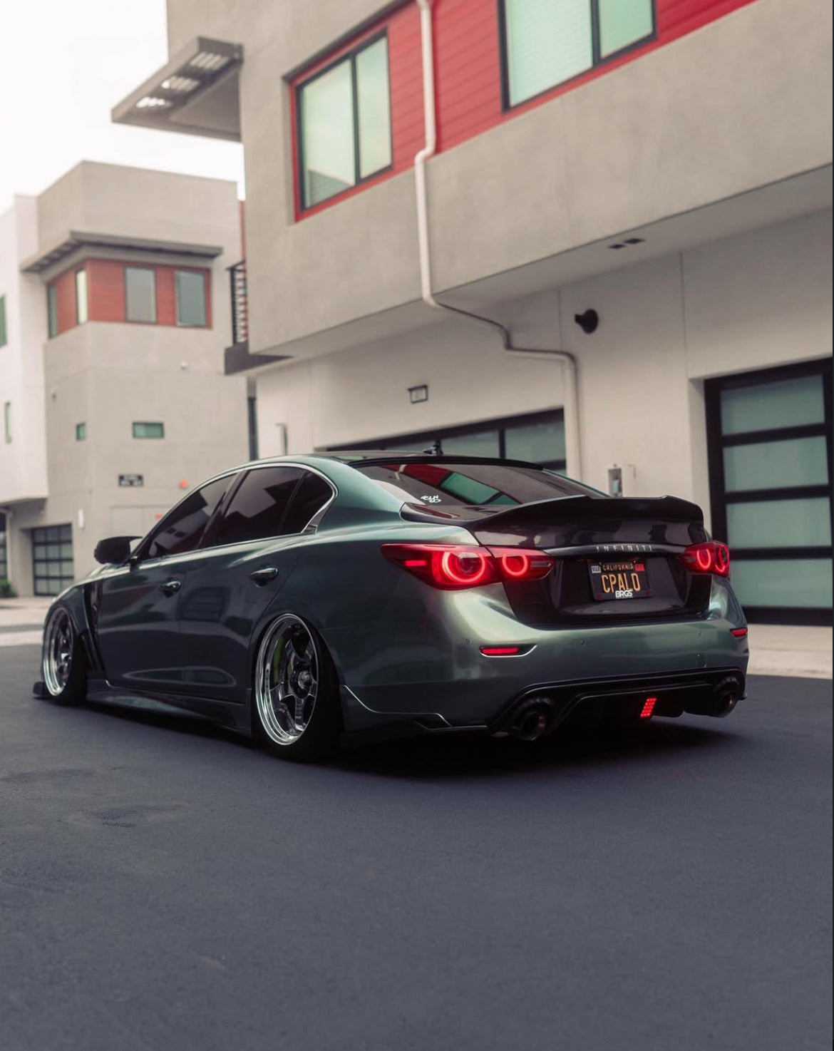 2014-2022 Q50 JDM 400R Tail Lights - Cosmetic, Discount $20, Ebay, Free Shipping, Q50 modified gray sedan