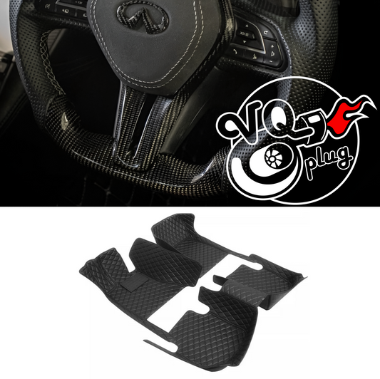 Q50 Diamond Stitched Customized Floor Mats | VQ37VHR VR30DDTT - Competition Use, Cosmetic, Discount $15, Ebay, Q50