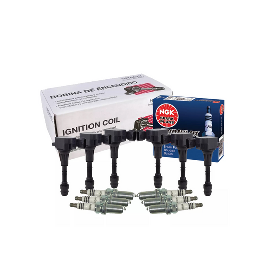 G35/350Z Hitachi OEM Complete Ignition Coil & NGK OEM Spark Plug Tune Up kit | VQ35DE - Motor Vehicle Parts 350z,