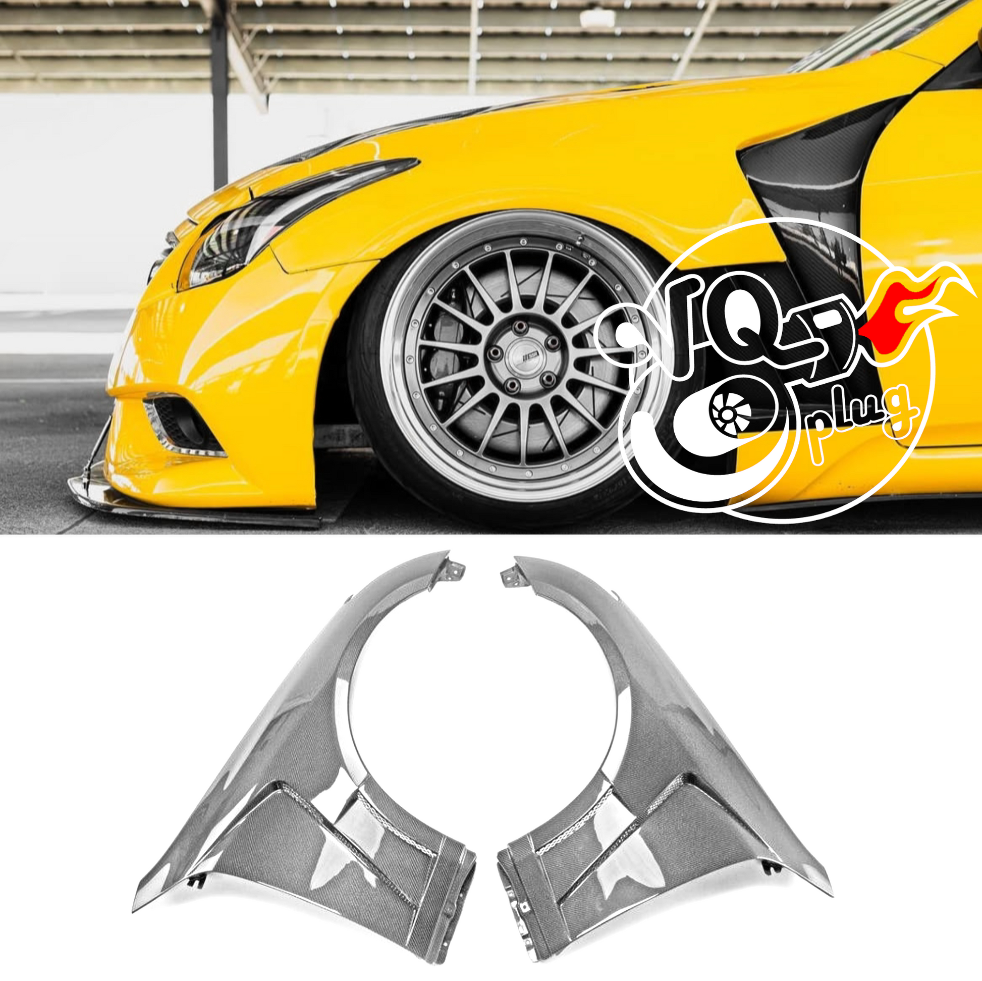 G37/Q60 VHR Coupe Carbon Fiber Vented Fenders | 2008-2013 G37 Coupe Fender Replacements - Cosmetic, Coupe, Discount
