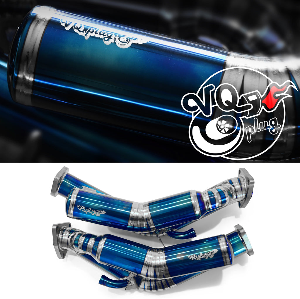 G35/350Z VQPlug Ti-Phoon Pipes | Titanium Resonated Test Pipes VQ35DE