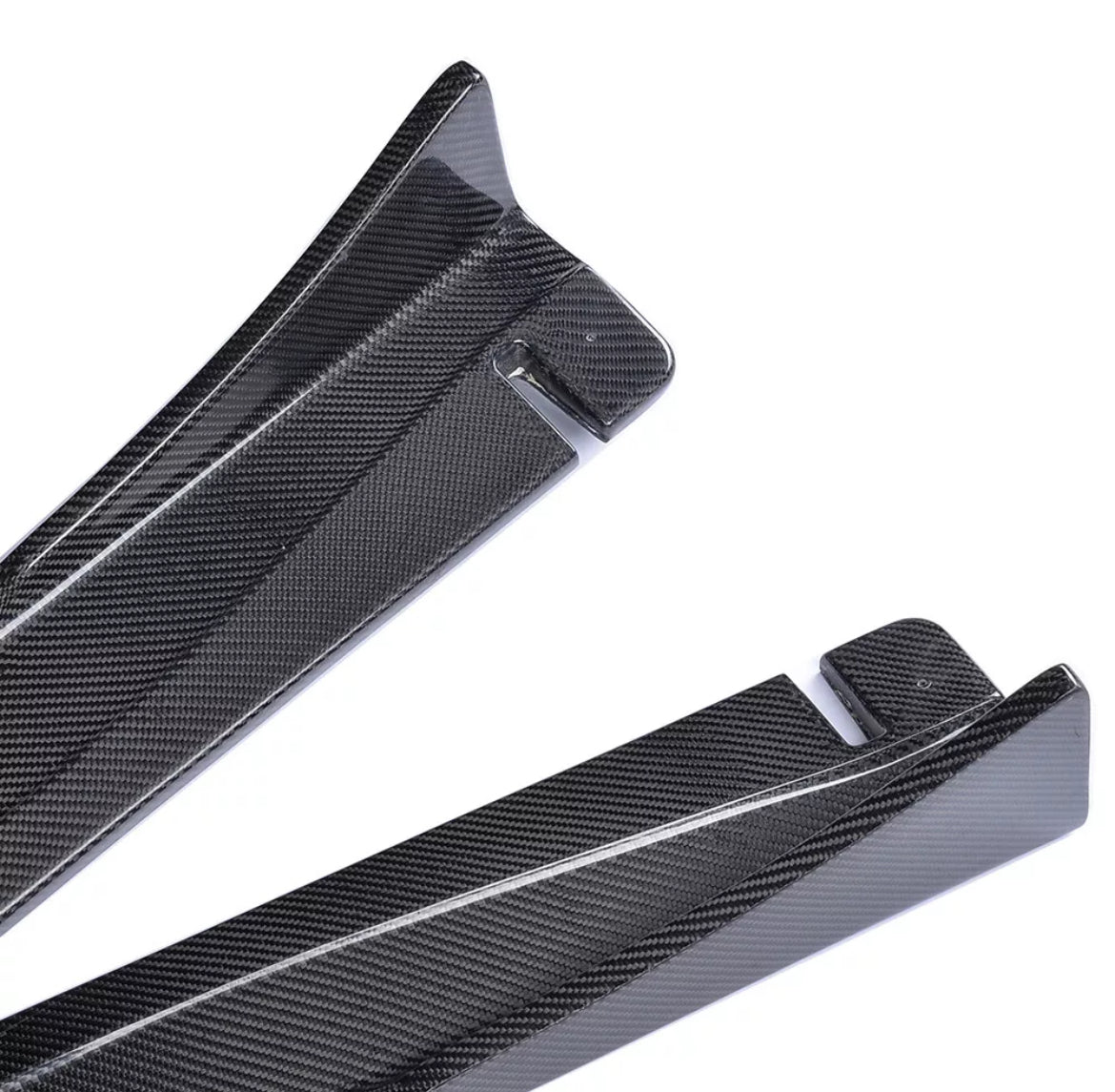 G37 Sedan G1 One Piece Real Carbon Fiber Side Splitters - Cosmetic, Discount $30, Ebay, G37, Q50 / Q60
