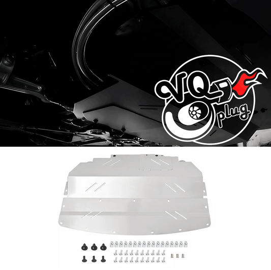 370Z/G37/Q60 RWD Aluminum Splash Guard Under Tray | VQ37VHR - Aluminum/Silver - 370z, Cosmetic, Coupe, Discount $10,