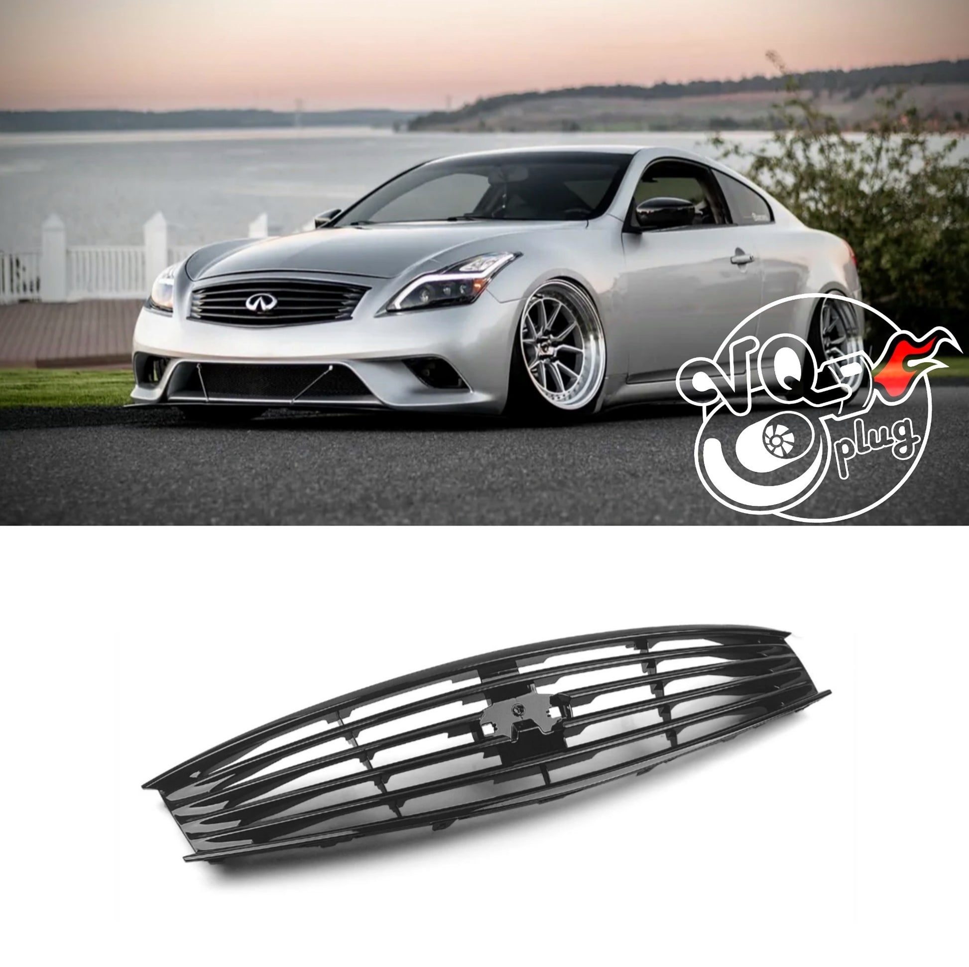G37/Q60 VHR Coupe OEM Style Gloss Black Grill | G37 Coupe VQ37VHR - Cosmetic, Coupe, Discount $10, Ebay, G37