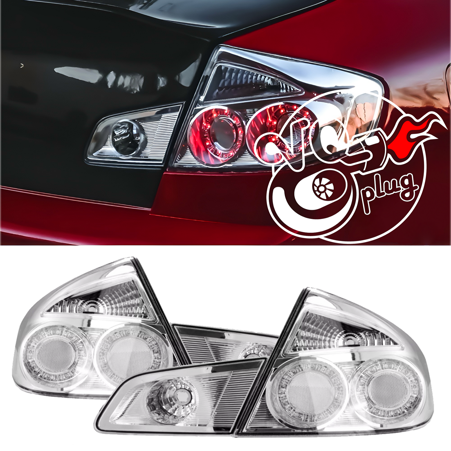 G35 Sedan Clear/Chrome Tail Lights - G35 Sedan Clear/Chrome Tail Lights - Competition Use, Cosmetic, Discount $20,