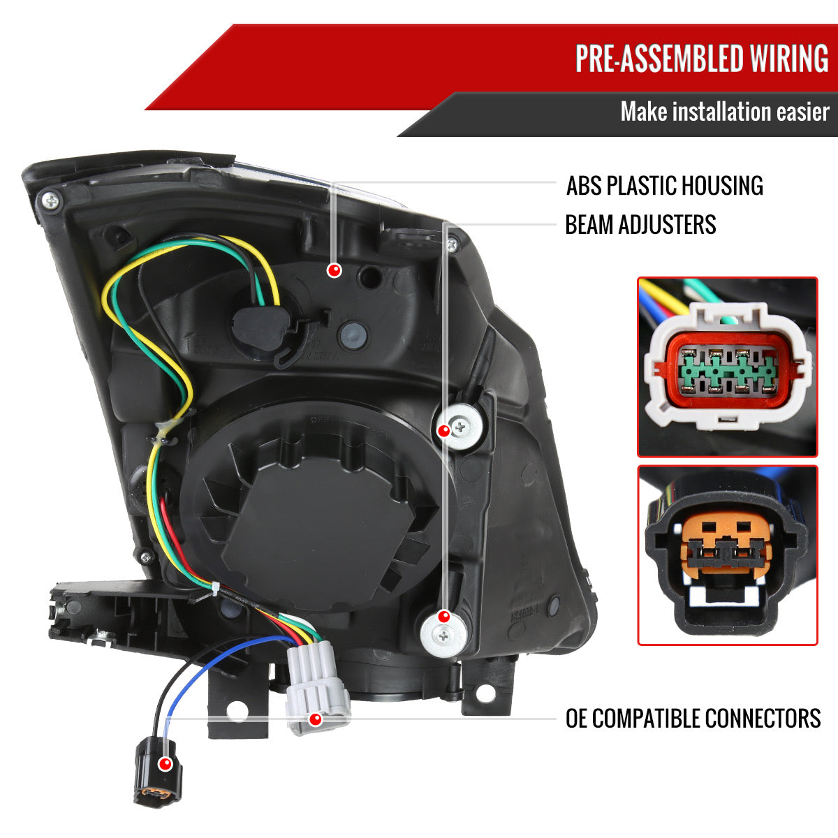 350Z Black Spec-D LED Sequential Headlights | 2003-2009 - 350z, Competition Use, Cosmetic, Discount $10, Ebay