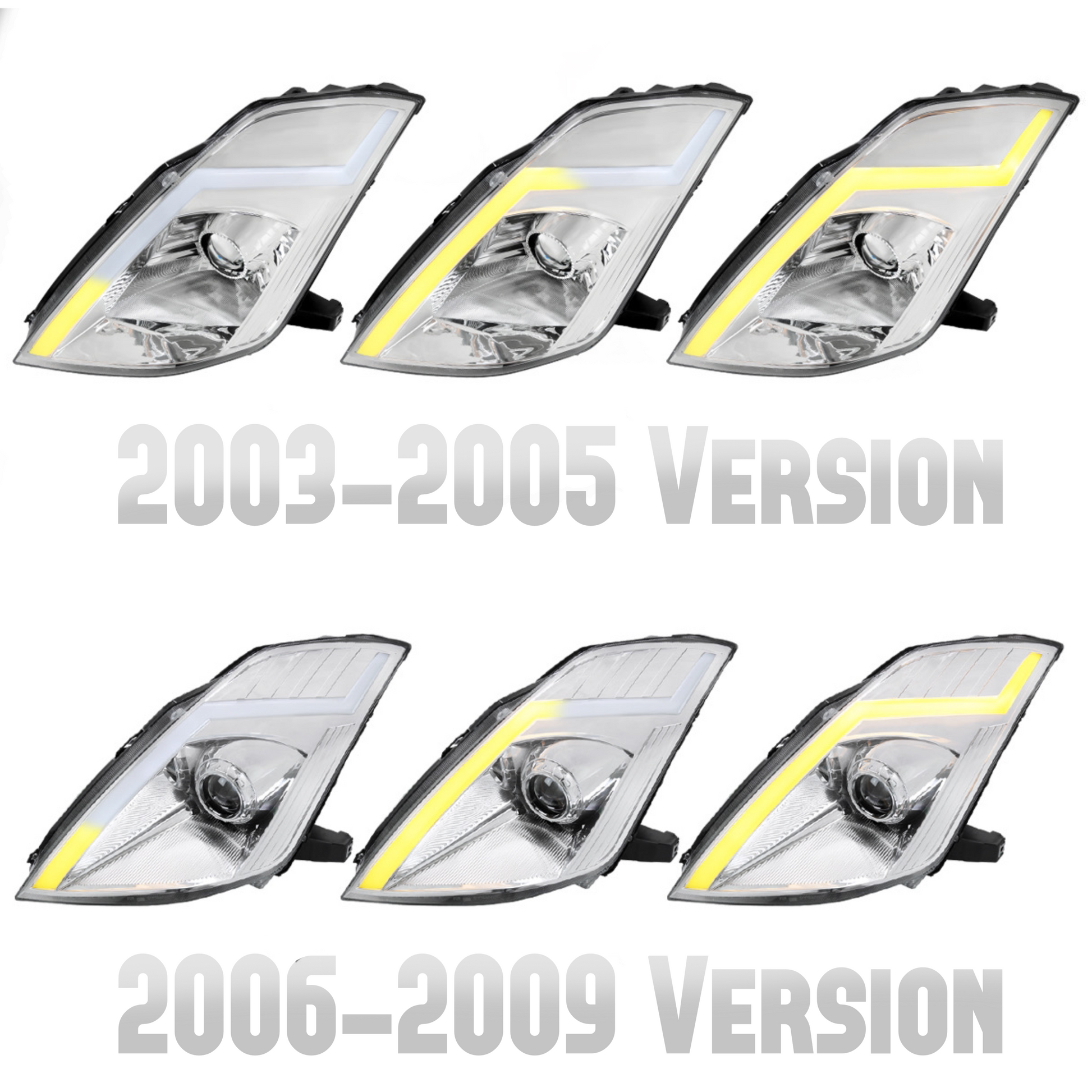350Z Chrome Spec-D LED Sequential Headlights | 2003-2009 - 350z, Competition Use, Cosmetic, Discount $10, Ebay
