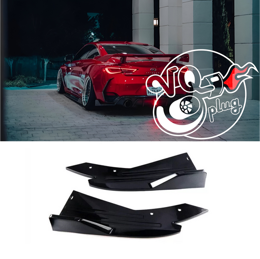 Q60 Gloss Black Rear Bumper Splitters | VR30DDTT - Cosmetic, Discount $10, Ebay, Q50 / Q60, Q60