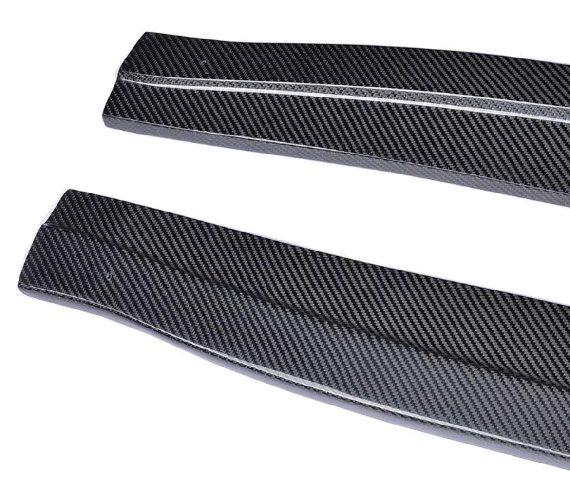 G37 Sedan G1 One Piece Real Carbon Fiber Side Splitters - Cosmetic, Discount $30, Ebay, G37, Q50 / Q60