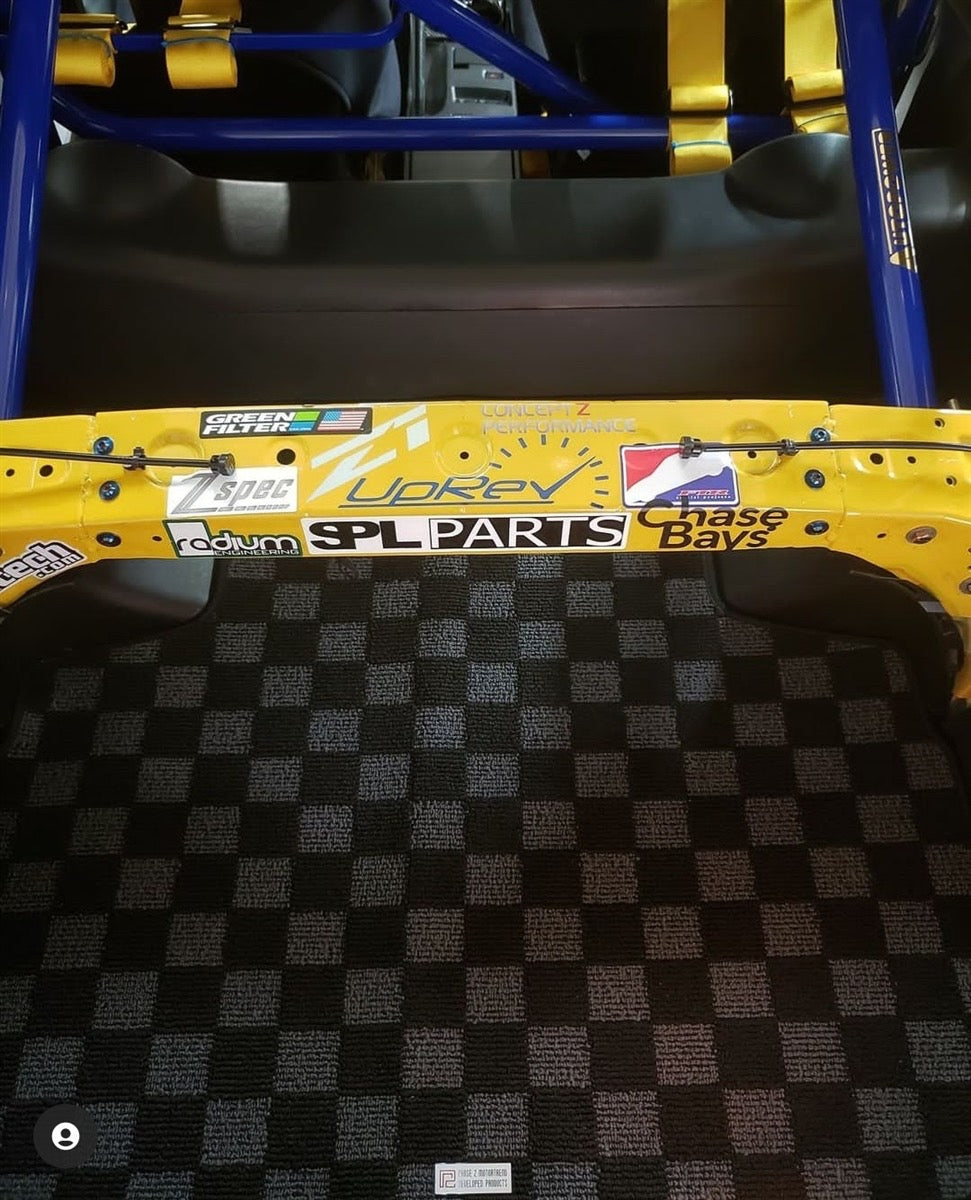 P2M 350Z Dark Grey Checkered Racing Trunk Mat