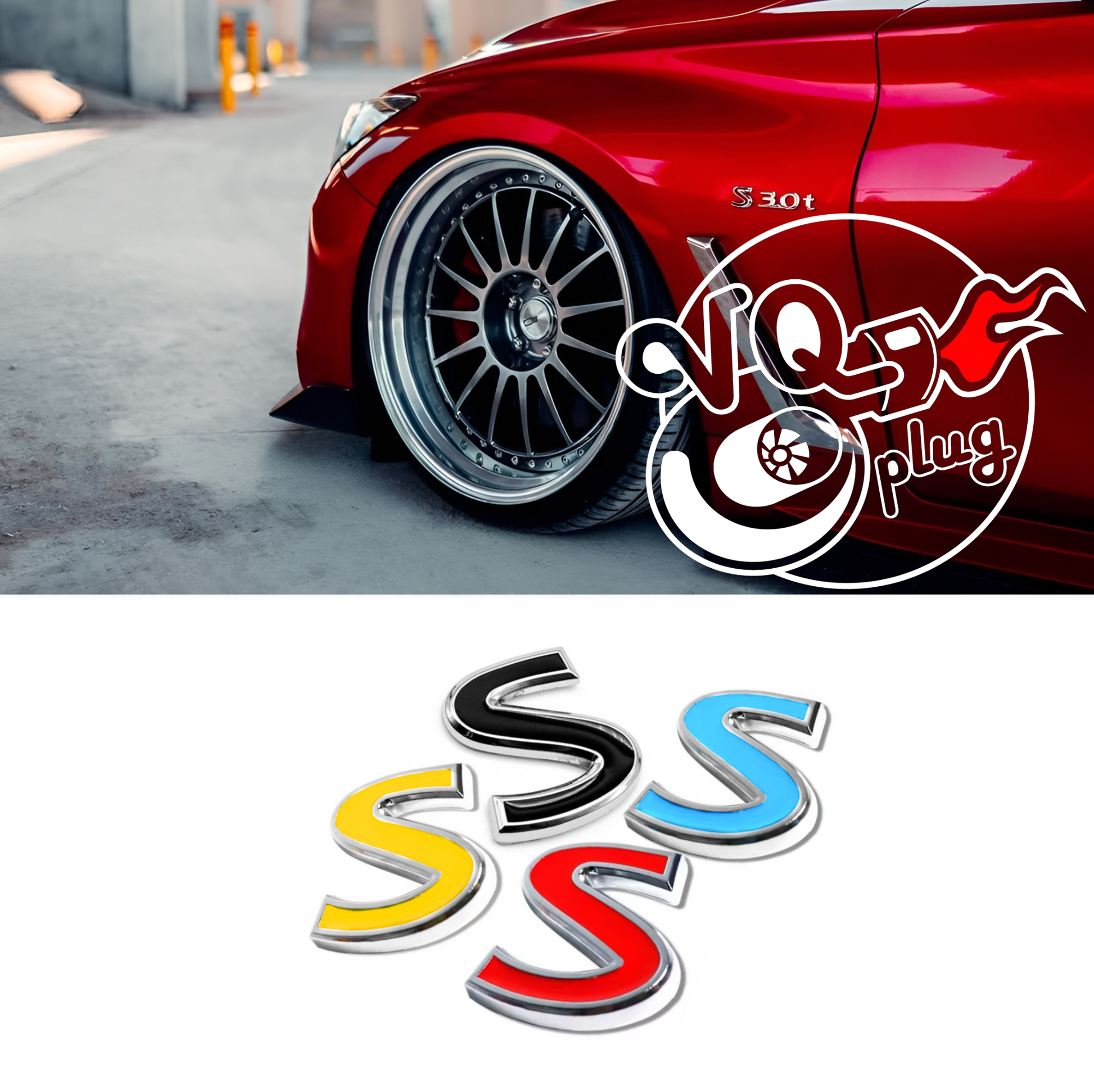 Q50/Q60 Red Sport Badge | OEM Style Badge Upgrade - Cosmetic, Discount $3, Q50, Q50 / Q60, Q60