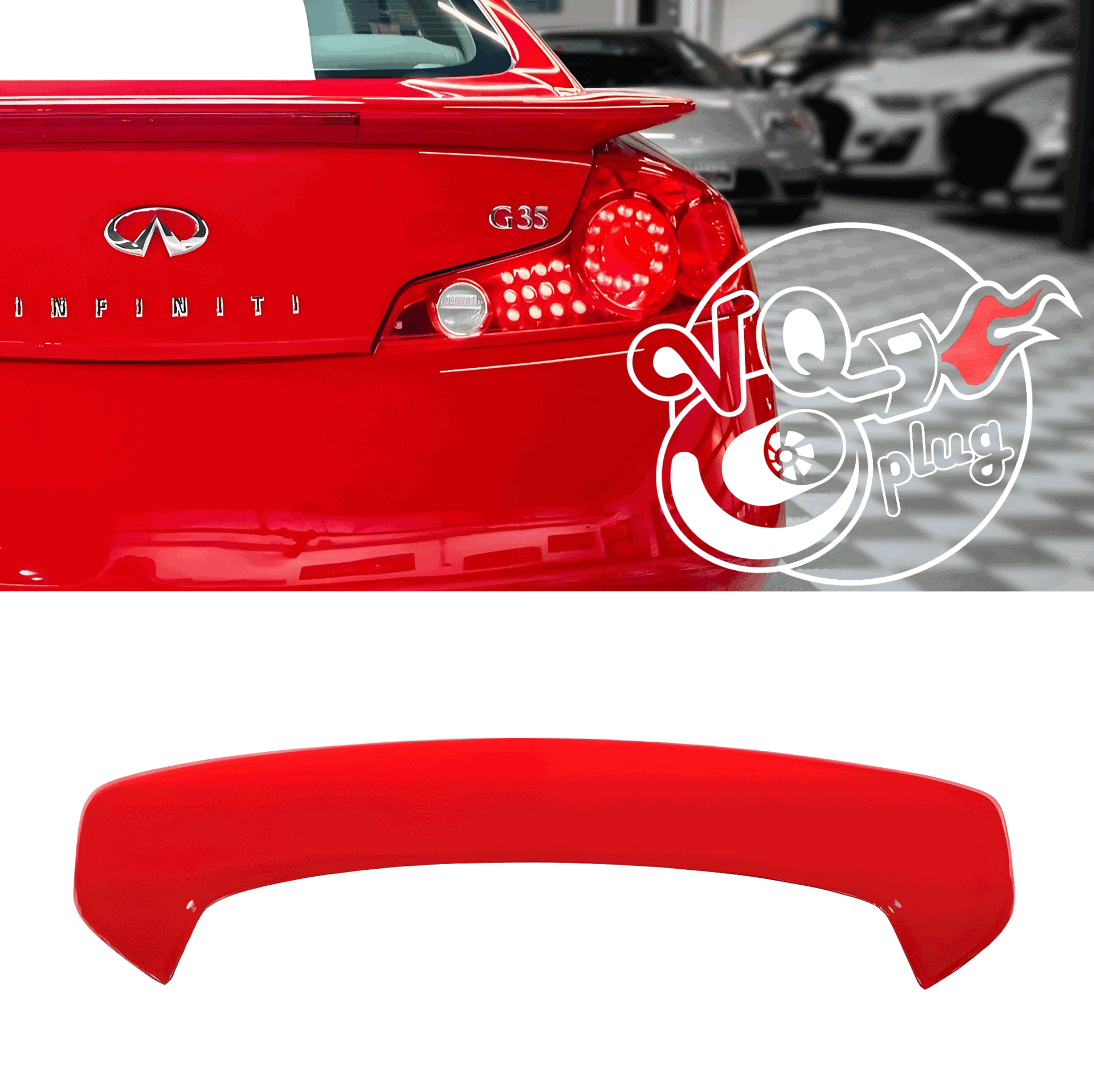 G35 Coupe Factory OEM Style Spoiler with 3rd Brake Light | Paint Matched - Cosmetic, Coupe, Discount $10, Ebay, G35