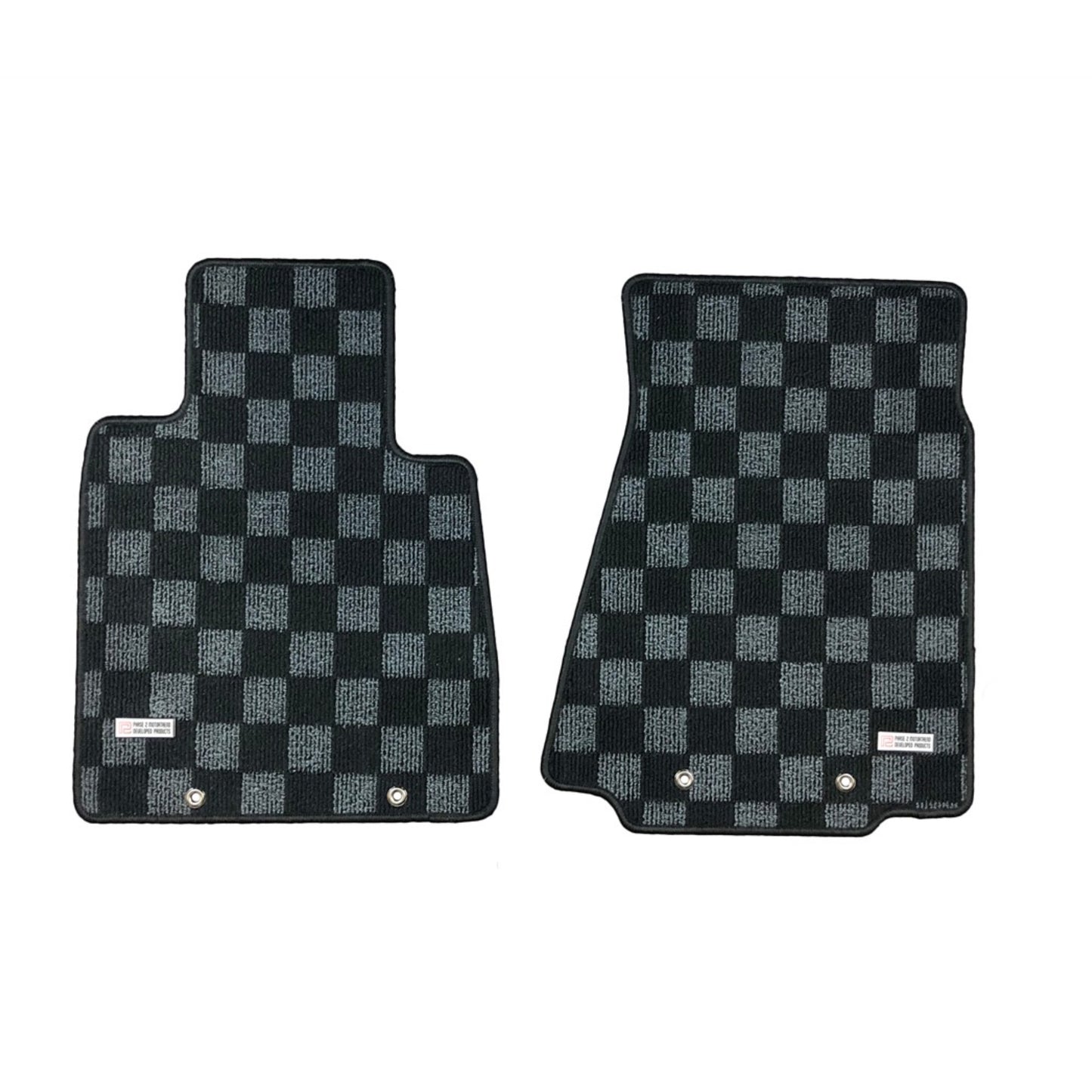 P2M 370Z Dark Grey Checkered Racing Floor Mats