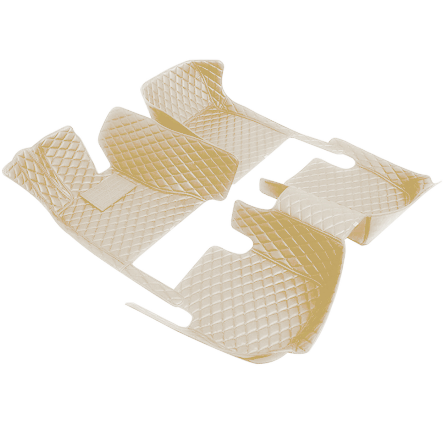 350Z Diamond Stitched Customized Floor Mats | VQ35DE VQ35HR - Light Tan with Beige Stitching - 350z, Competition Use,