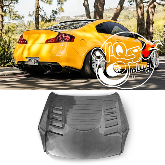 G35 Coupe HR Carbon Fiber Vented Hood | VQ35DE - Cosmetic, Coupe, Discount $30, Ebay, Free Shipping
