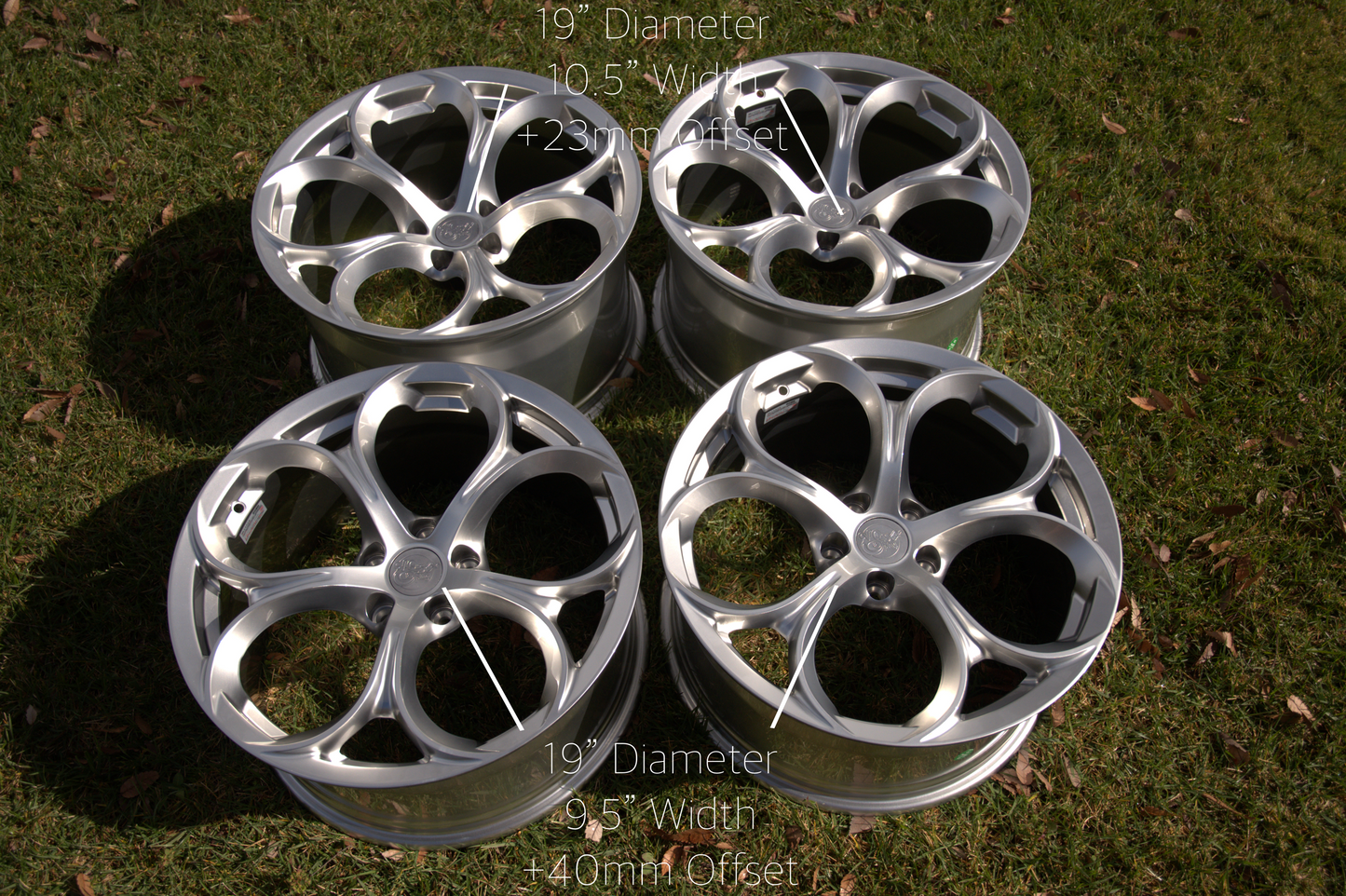 VQPLUG Alfa-1 Forged Aluminum Wheels - 350z, 370z, Competition Use, Discount $30, Ebay four silver car wheels