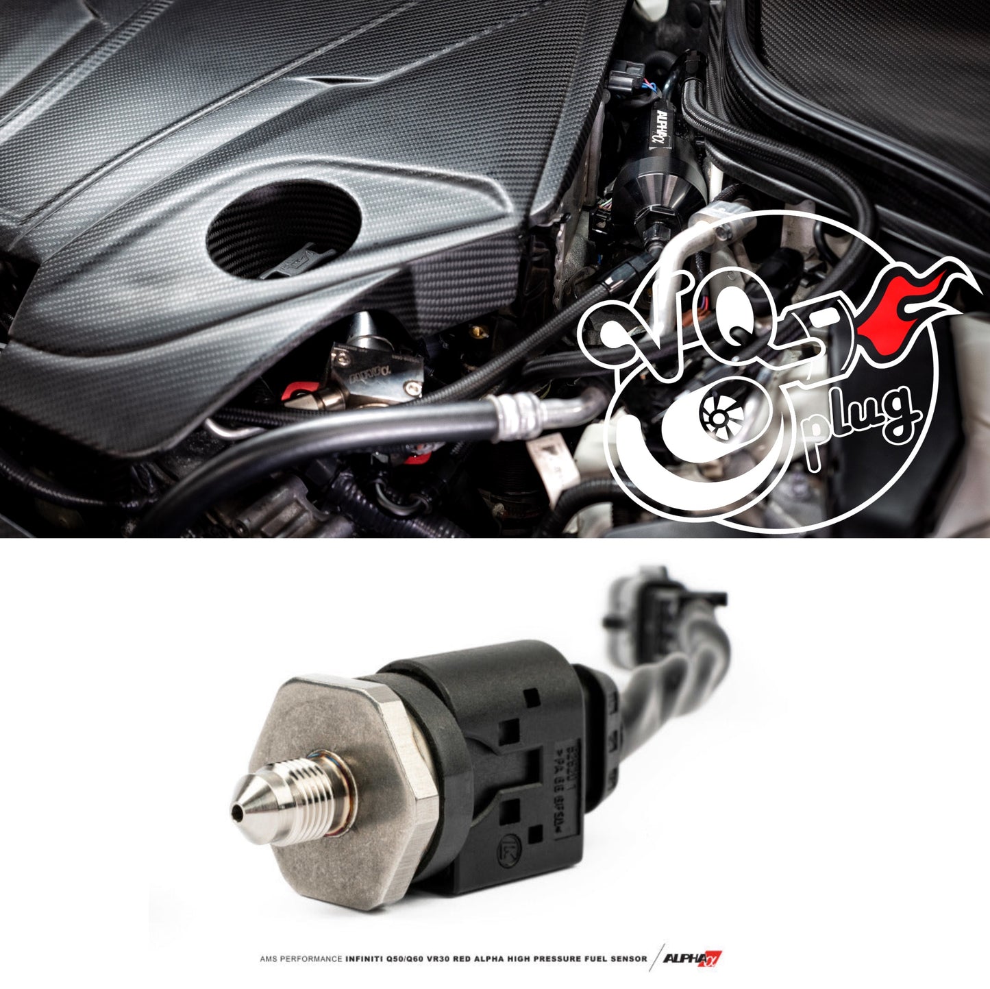 AMS Performance Infiniti Q50/Q60 VR30 Red Alpha High Pressure Fuel Sensor