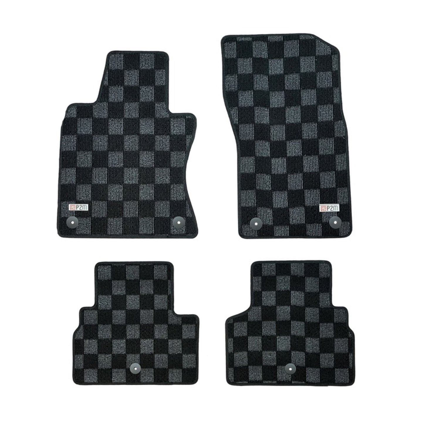 P2M 2014+ Q50 Dark Grey Checkered Racing Floor Mats