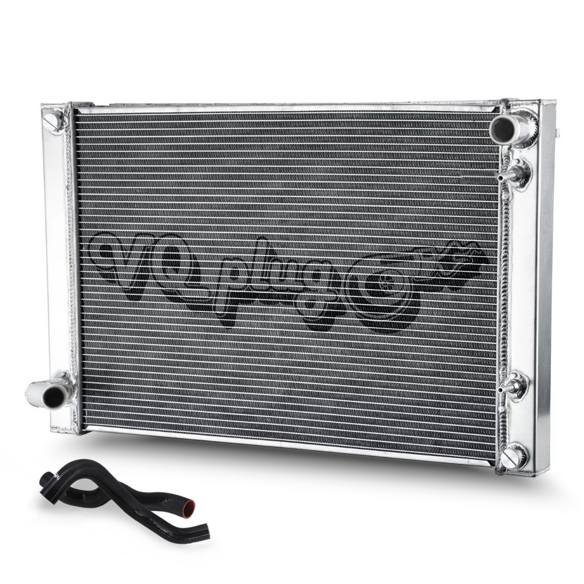 G37/Q60 VHR All-Aluminum Dual-Core Radiator + Logo | Lightweight Direct Fit Replacement with Condenser - Coupe,