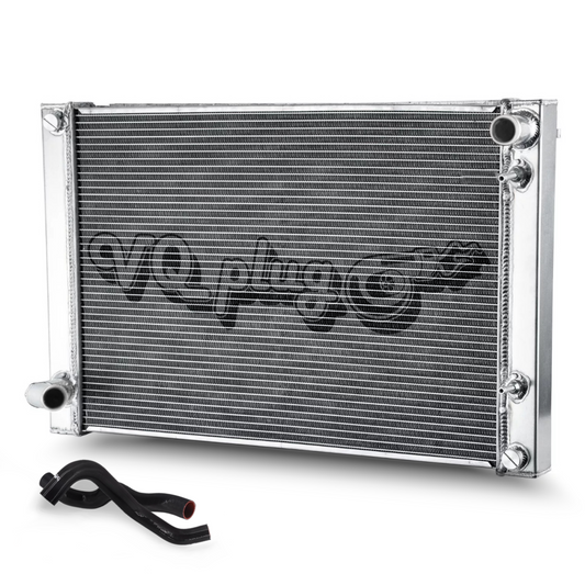 G37/Q60 VHR All-Aluminum Dual-Core Radiator + Logo | Lightweight Direct Fit Replacement with Condenser - Coupe,