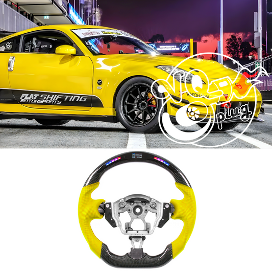 350Z RGB Display Carbon Fiber Customized Steering Wheel | RGB LED Light for Nissan 350Z - 350z, Cosmetic, Discount $20,