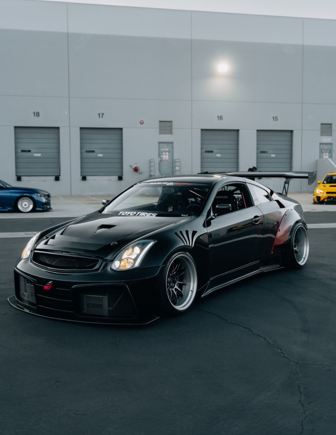 G35 Coupe Black Open Mesh Grill - Gloss Black - Cosmetic, Coupe, Discount $10, Ebay, G35 black modified sports car