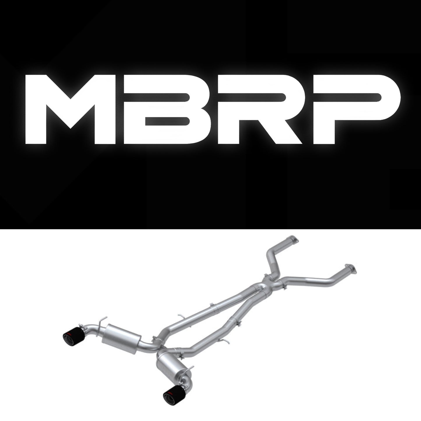 MBRP 17+ Infiniti Q60 3.0L RWD/AWD Cat Back Dual Rear w/ Carbon Fiber Tips