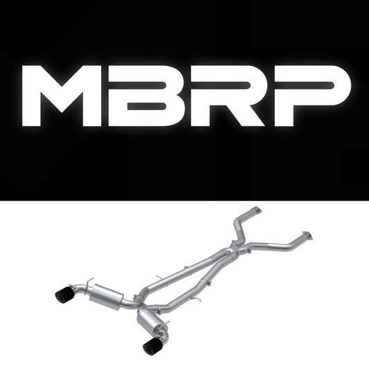 MBRP 17+ Infiniti Q60 3.0L RWD/AWD Cat Back Dual Rear w/ Carbon Fiber Tips