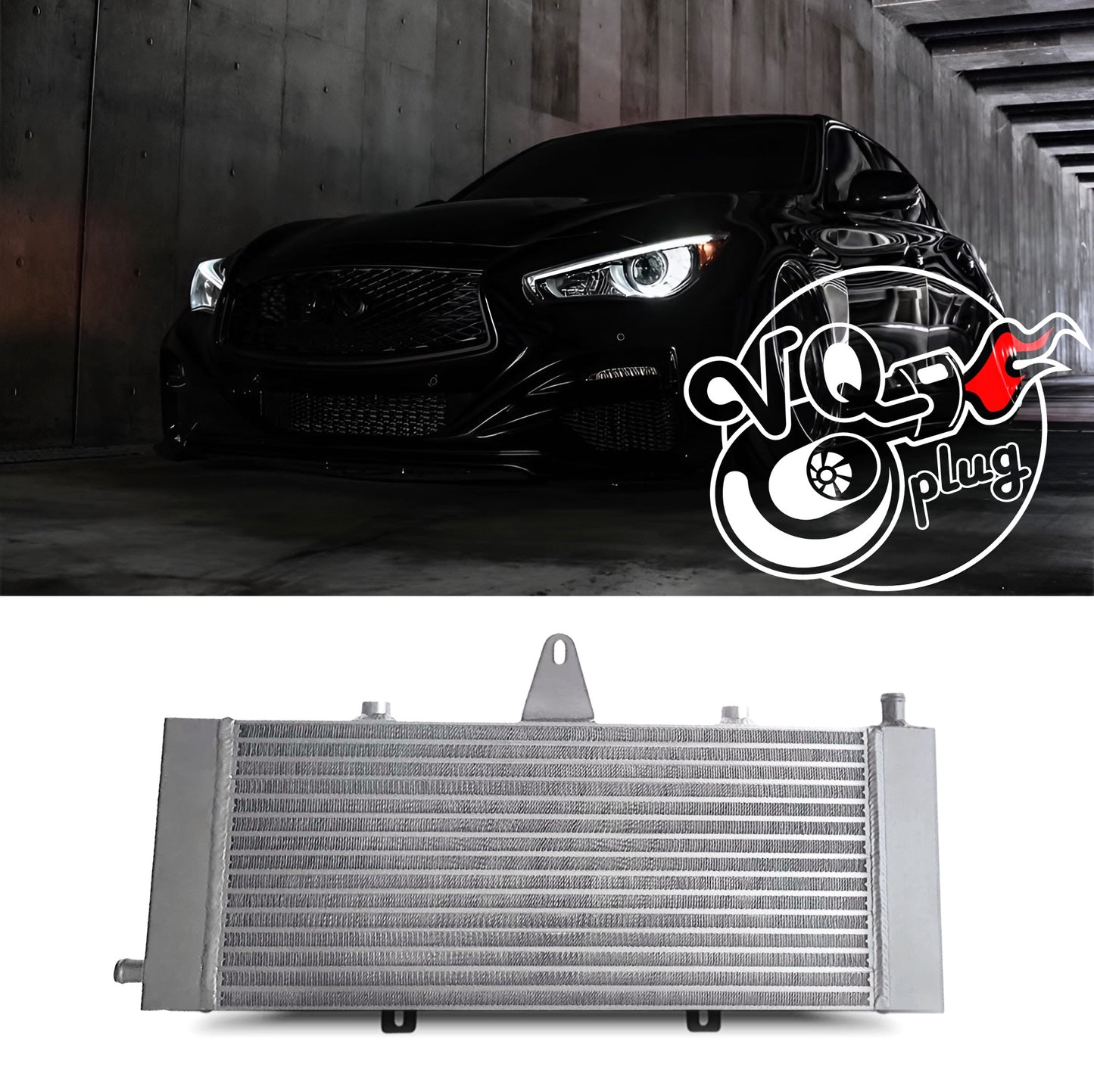 Q50/Q60 High Capacity Aluminum Heat Exhanger Silver Edition - Discount $10, Free Shipping, Performance, Q50, Q60