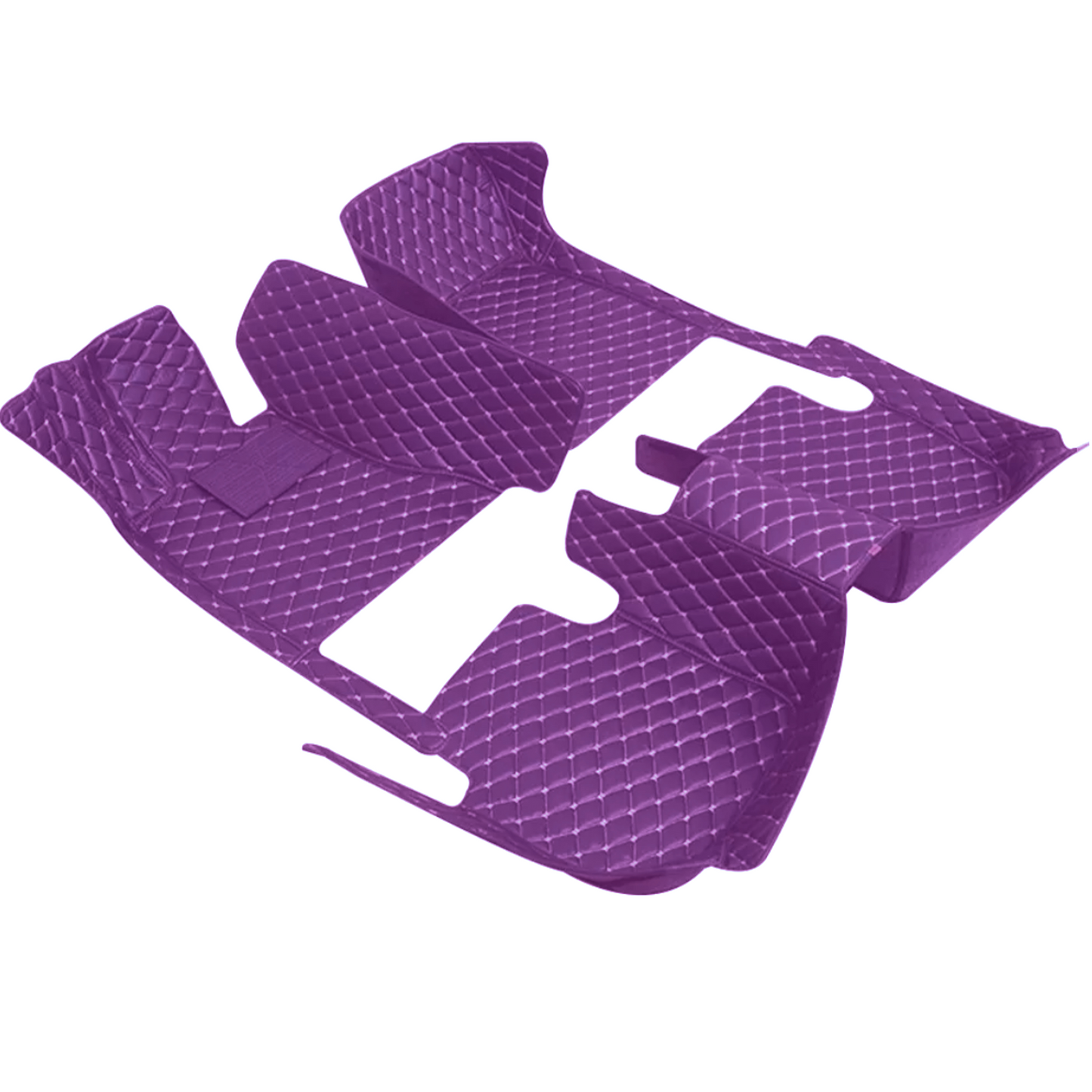 350Z Diamond Stitched Customized Floor Mats | VQ35DE VQ35HR - Magenta with Beige Stitching - 350z, Competition Use,