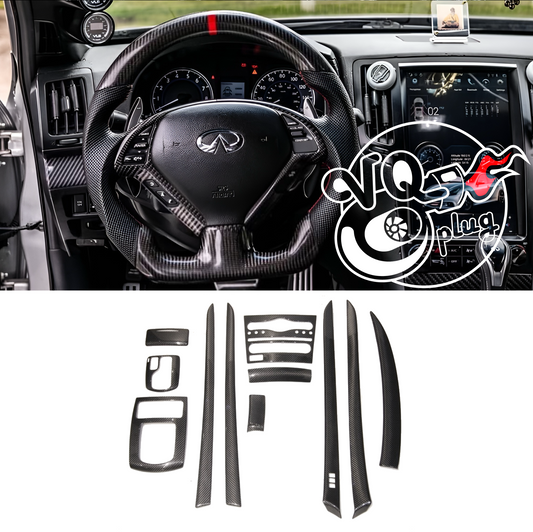 G37 Coupe/Sedan Carbon Fiber Interior | Regular/Honeycomb/Forged Carbon Fiber Customizer - Cosmetic, Coupe, Discount