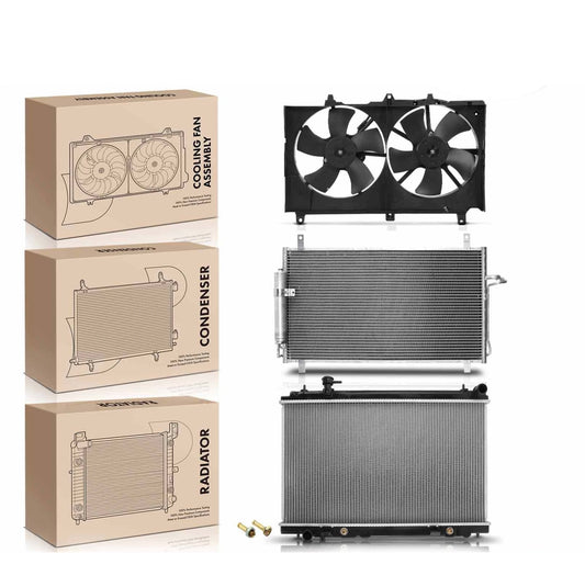 350Z Radiator, AC Condenser & Cooling Fan Kit | OEM Replacement VQ35HR