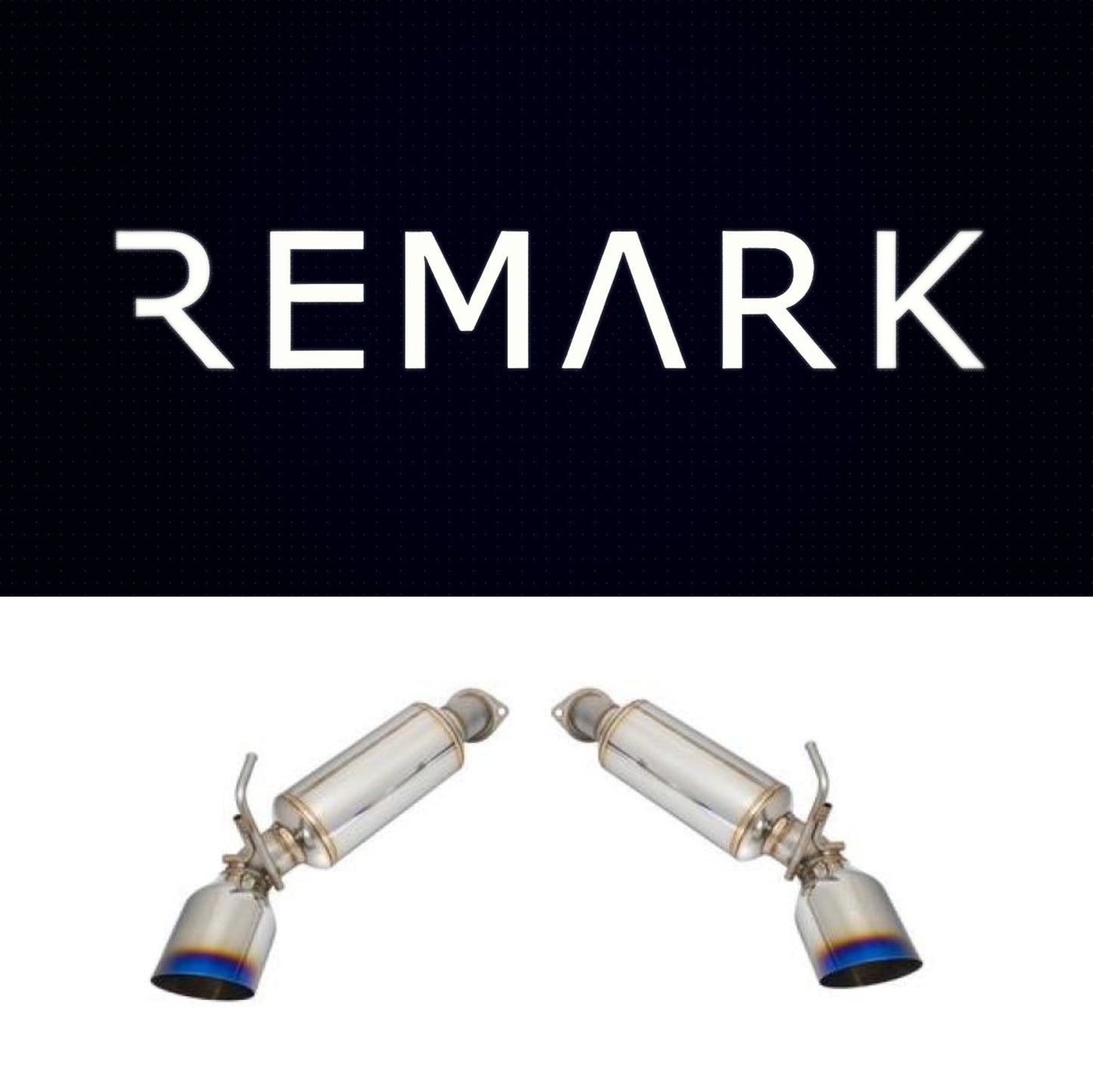 Remark 09+ Nissan 370z Axle Back Exhaust w/Burnt Stainless Double Wall Tip