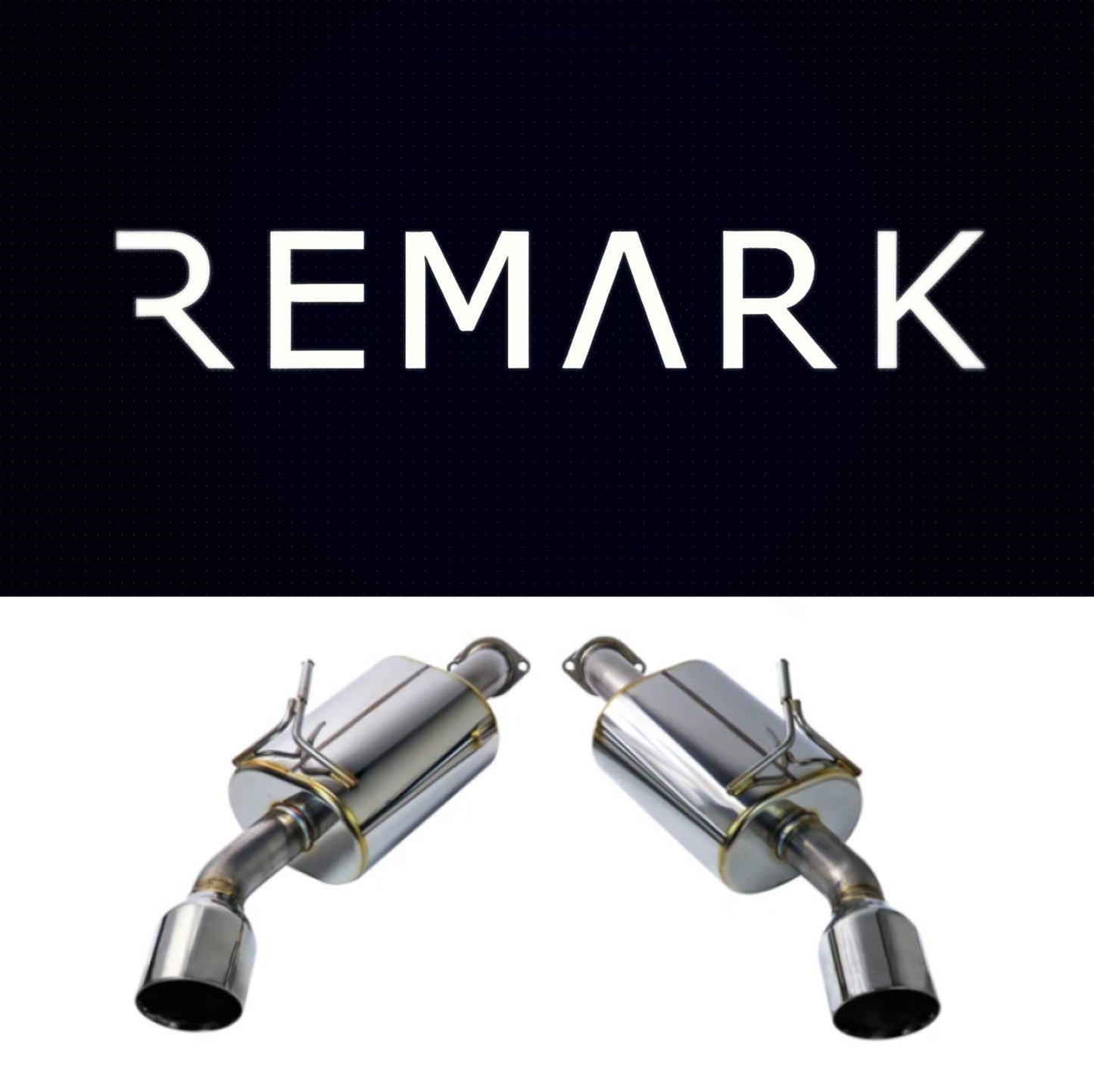 REMARK 14+ Infiniti Q50 Axleback Exhaust w/Mufflers - Stainless Double Wall Tip