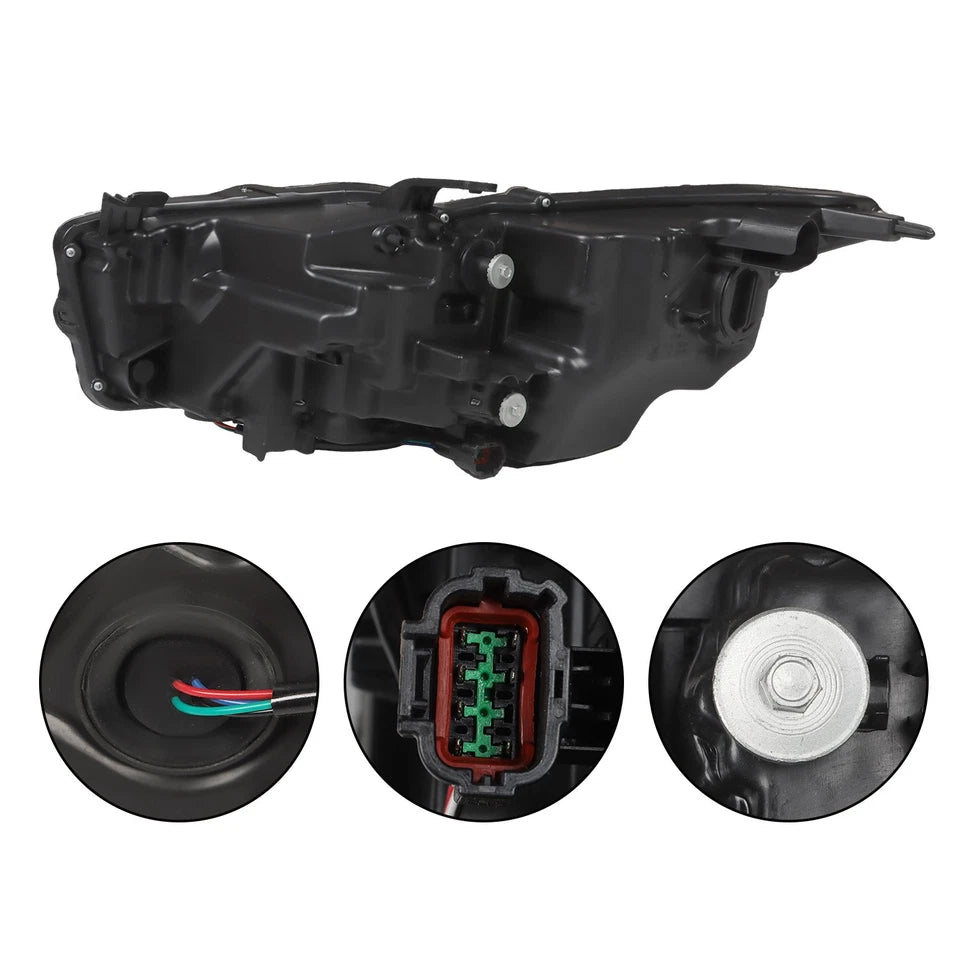 Q50 LED DRL Headlights w/o AFS Black (Left+ Right)